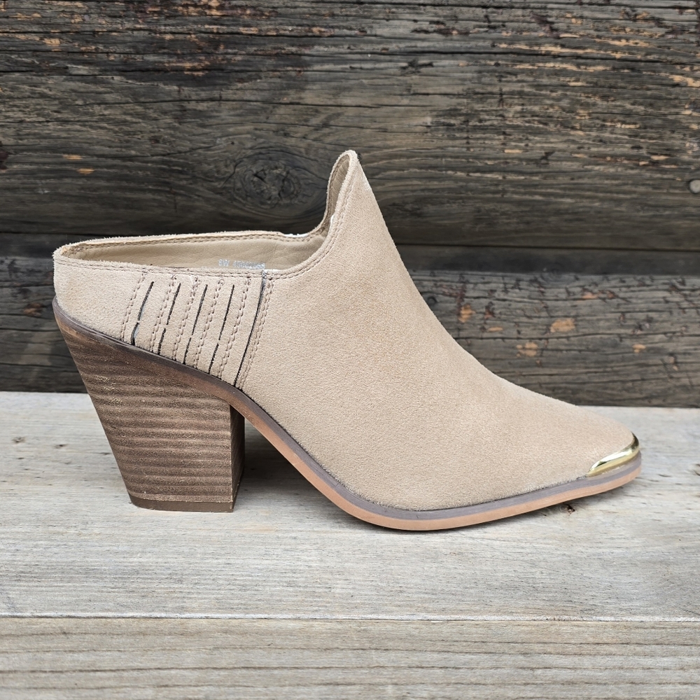 C Comfort NEW Modern Western Minimalist Pointed Heel Mule Bootie 8W